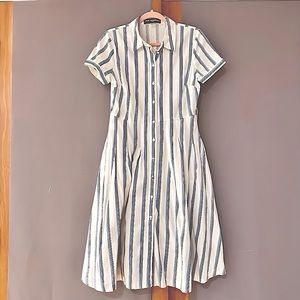 Karl Lagerfeld Paris Stripe Shirt Dress US 8